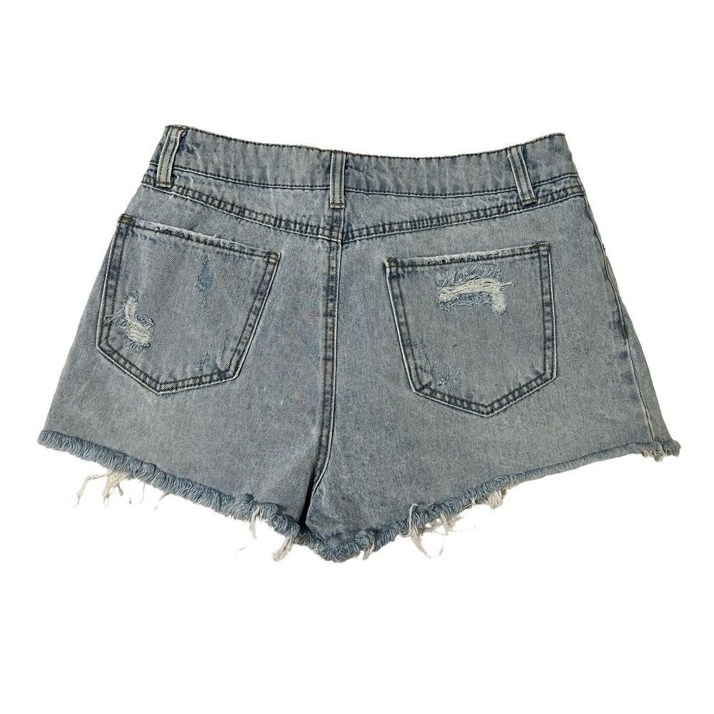 REWASHED Super High Rise High Thigh Cut Shorts Custom Designer Distressed size 5 - Picture 2 of 6